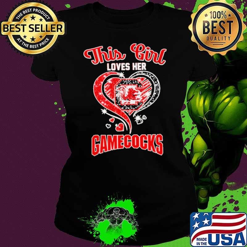 This girl loves her Gamecocks diamond heart shirt