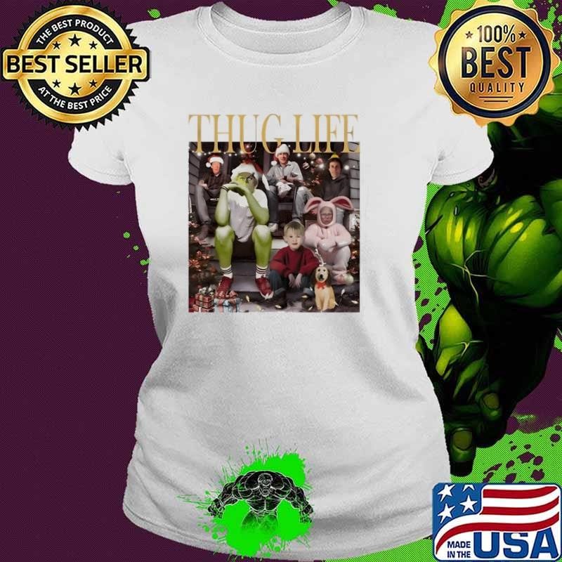 Thug Life Christmas Movies Grinch Home Alone Elf Shirt