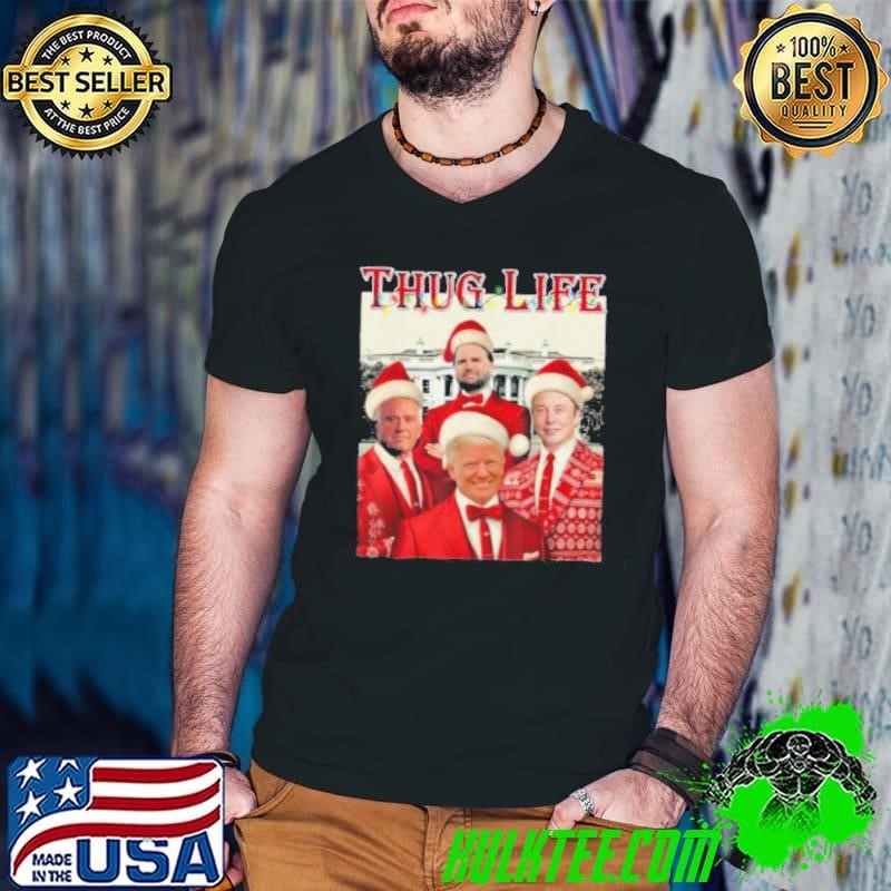 Trump Squad Thug Life Vance Kennedy Elon Santa Christmas Shirts