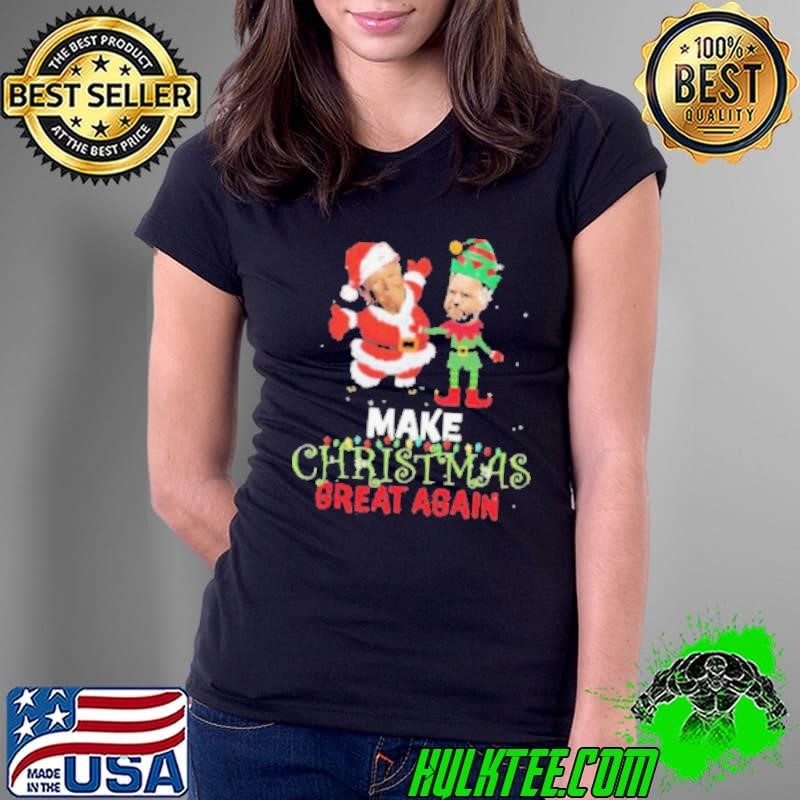 Trump Vance Make Christmas Great Again Humorous Christmas 2024 Ladies Tee