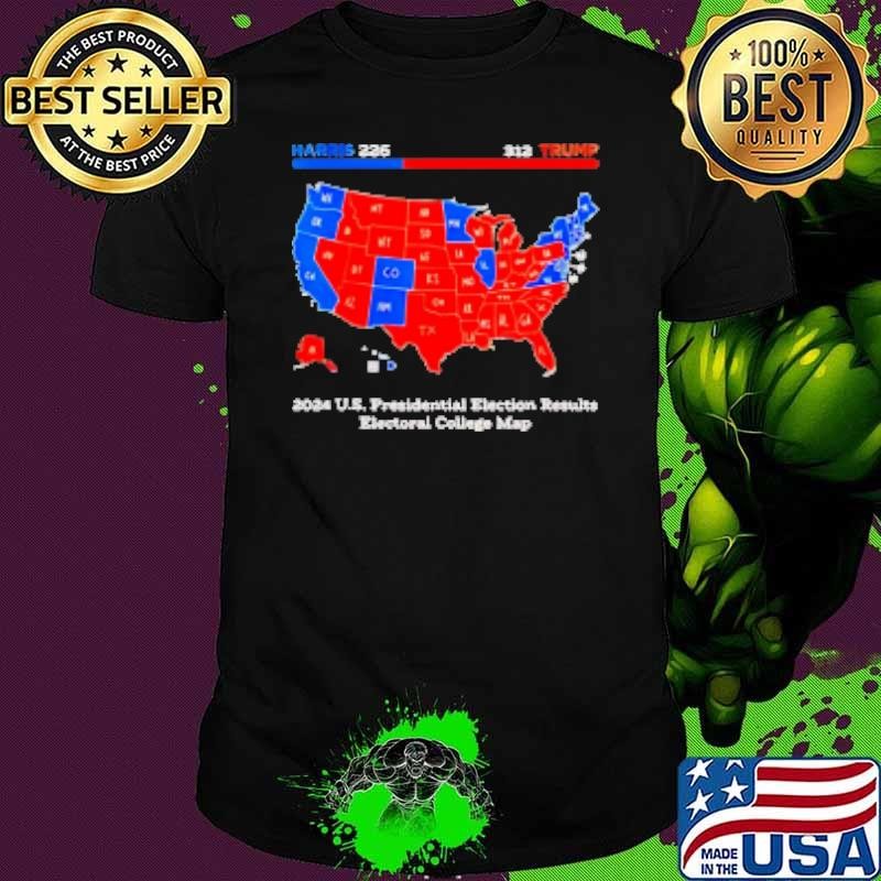 Trump Won Election 2024 US Presidential Election Results College map Shirt