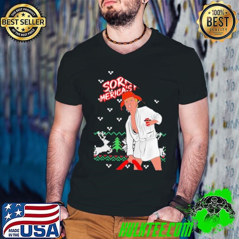 Trump keep America great sorry merica’s full Christmas 2024 shirt