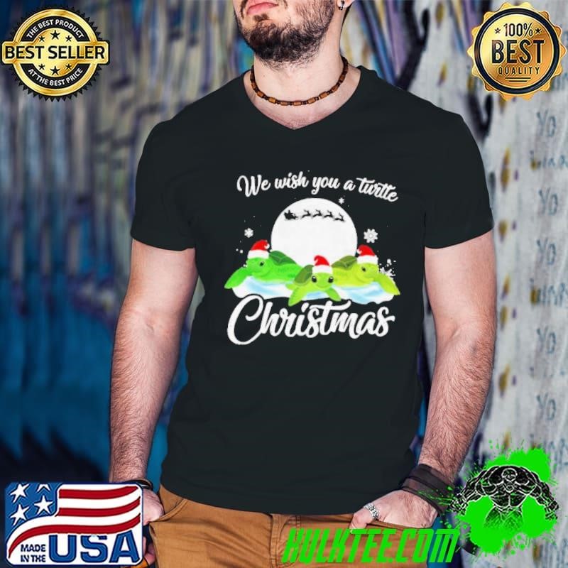 Turtles Santa We Wish You A Turtle Christmas shirt