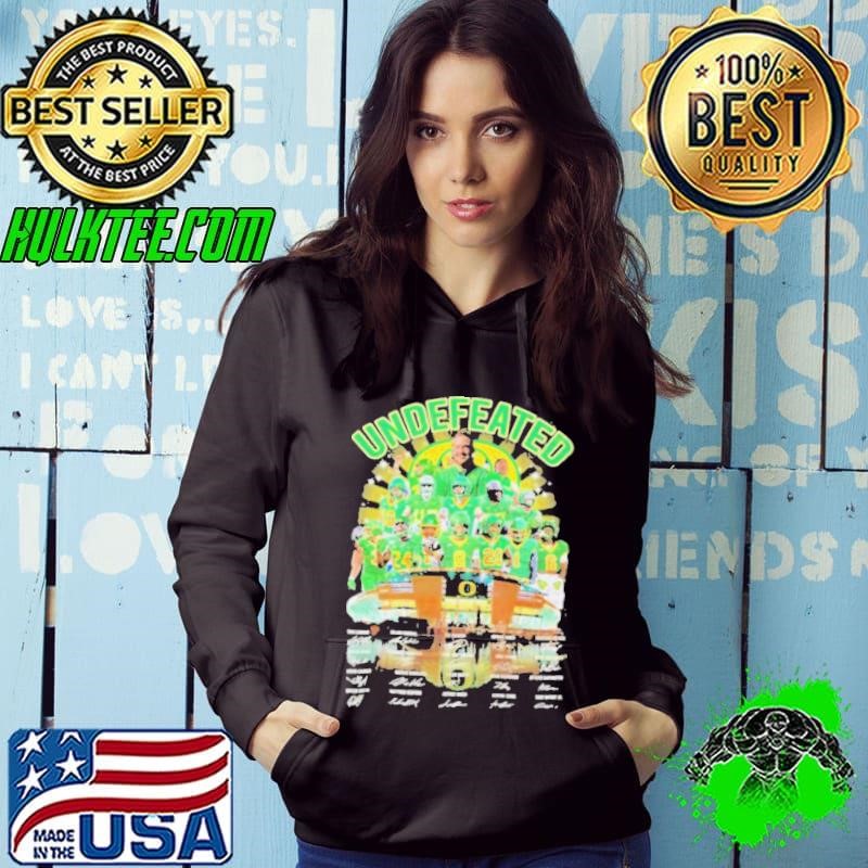 Undefeated Oregon Ducks Players Signatures Hoodie