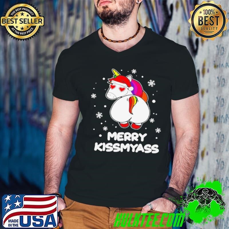 Unicorn Merry Kissmyass Ugly Christmas shirt