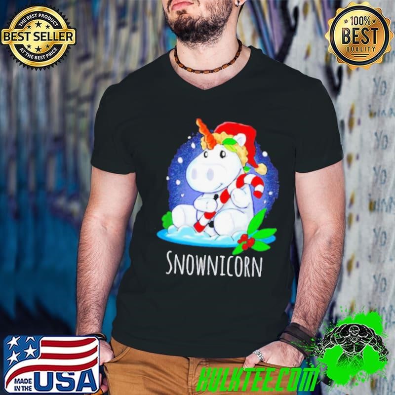 Unicorn Santa Snownicorn Christmas shirt