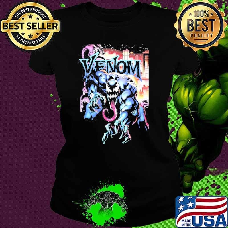 Venom Marvel City Aflame Ladies tee