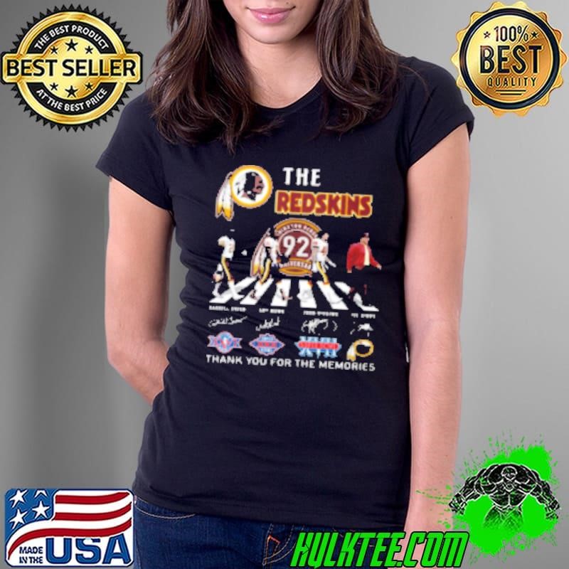Washington Commanders The Redskins Legends Thank You For Memories Signatures 2024 Ladies Tee