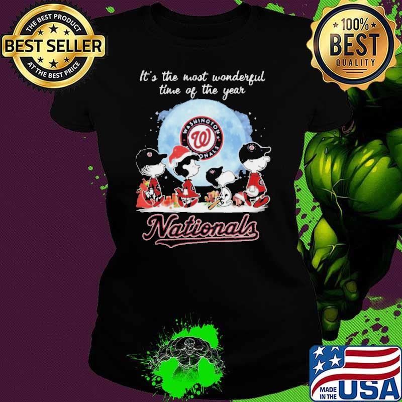 Washington Nationals It The Most Wonderful Time Of The Year Peanut Characters Christmas Shirt
