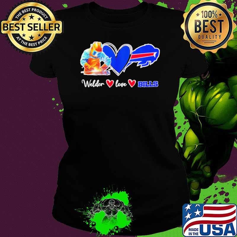 Welder love Buffalo Bills heart shirt