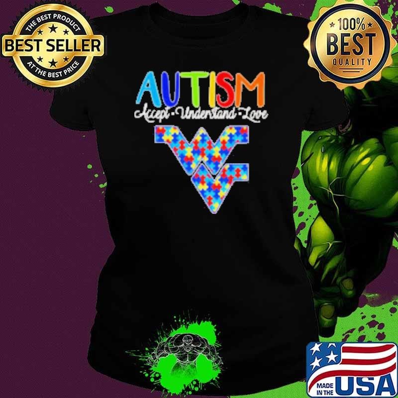 West Virginia Mountaineers autism accept understand love shirt