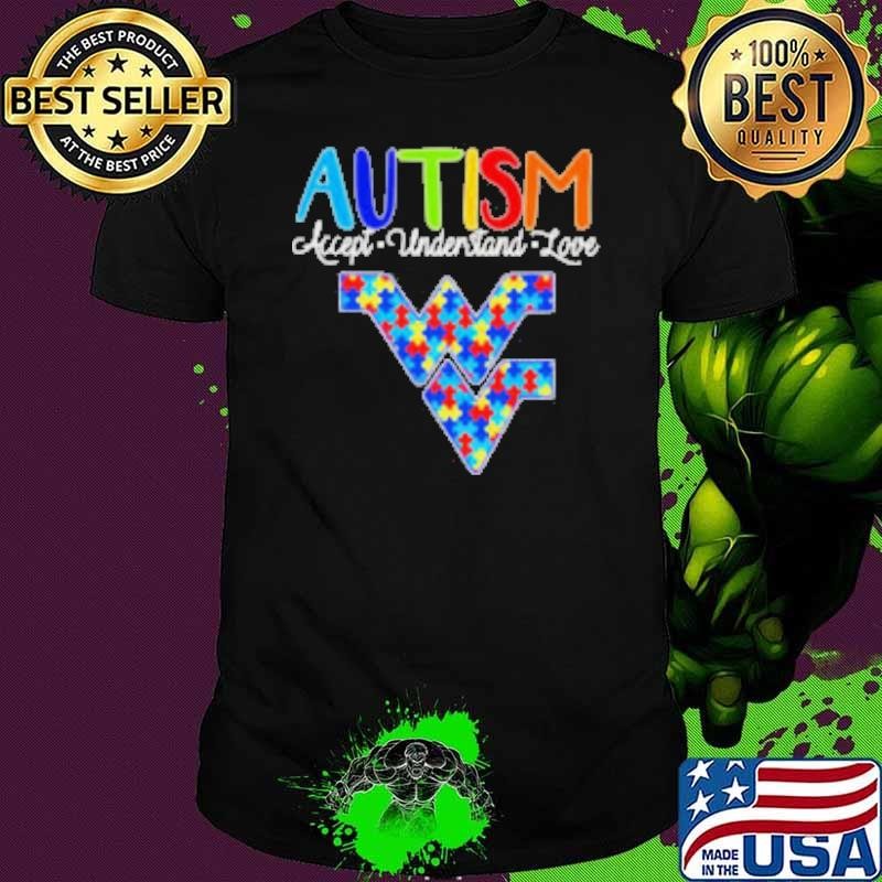 West Virginia Mountaineers autism accept understand love Unisex