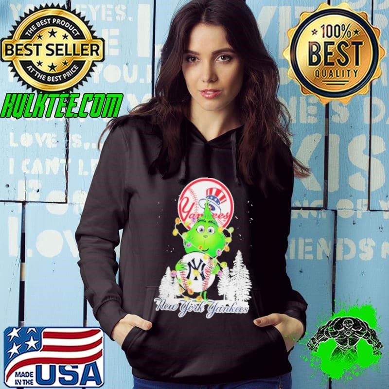 Yankees Shop The Grinch Hug New York Yankees Logo Christmas Hoodie