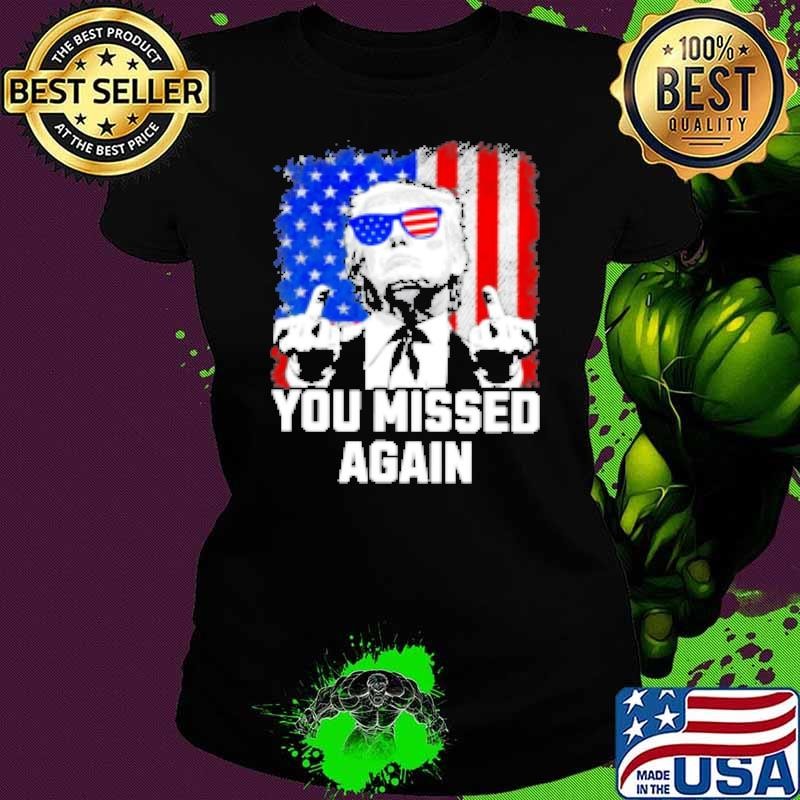 You Missed Twice Trump Golf Flag Shirt