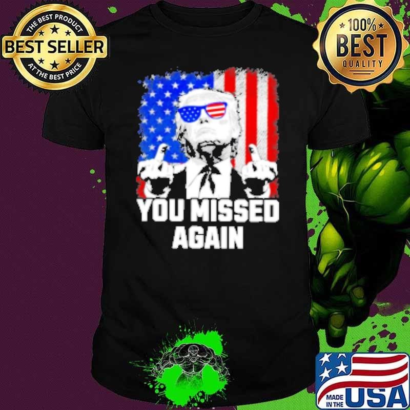 You Missed Twice Trump Golf Flag Unisex