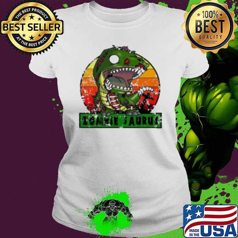 Zombie Saurus Zombiesaurus Dinosaur Halloween Costume Ladies tee