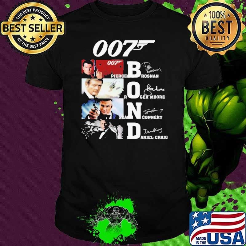 007 Pierce Brosnan Roger Moore Sean Connery Daniel Craig Signature Unisex