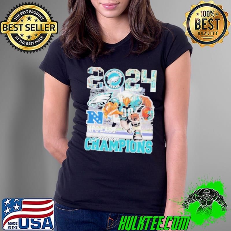 2024 NFC East Division Champions Philadelphia Eagles Mascot Vintage Ladies Tee