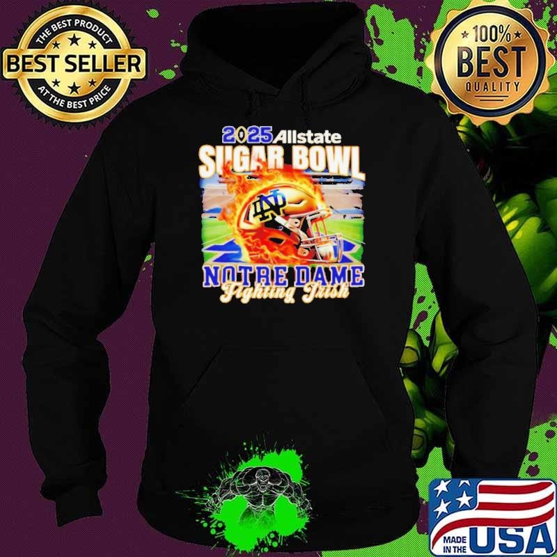 2025 Allstate Sugar Bowl Notre Dame Fighting Irish fire helmet Hoodie