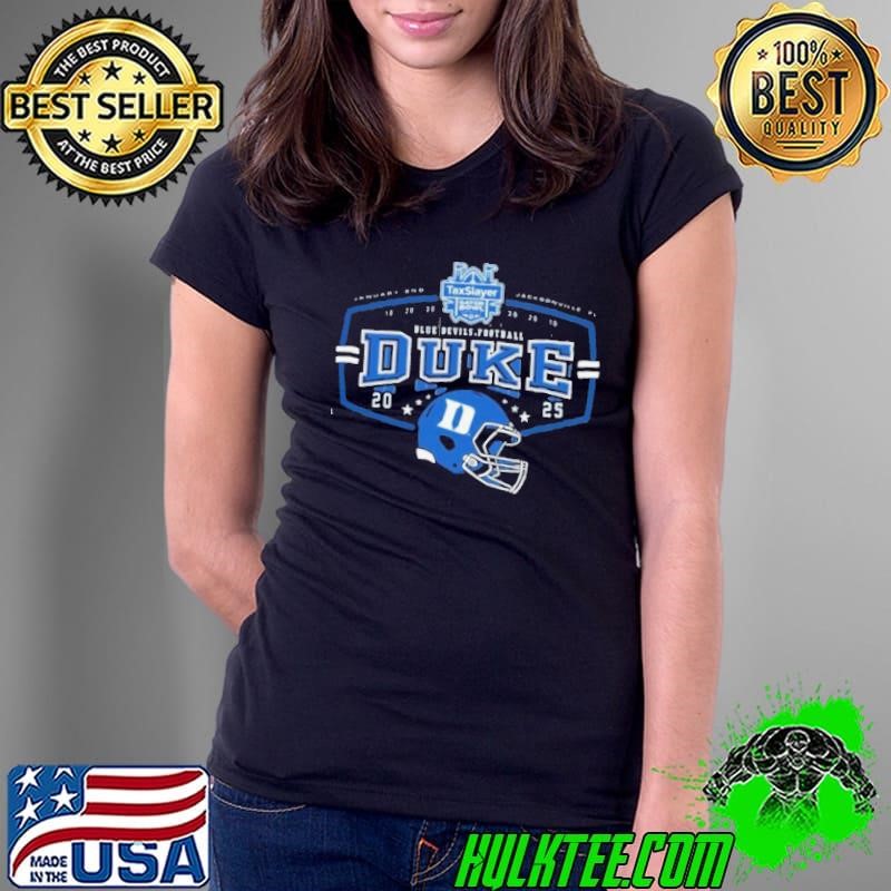 2025 TAXSLAYER GATOR Bowl Duke Blue Devils Helmet Shirt