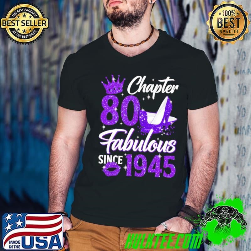 80th Birthday Made in 1945 80 Years Old Women High Heel T-Shirt