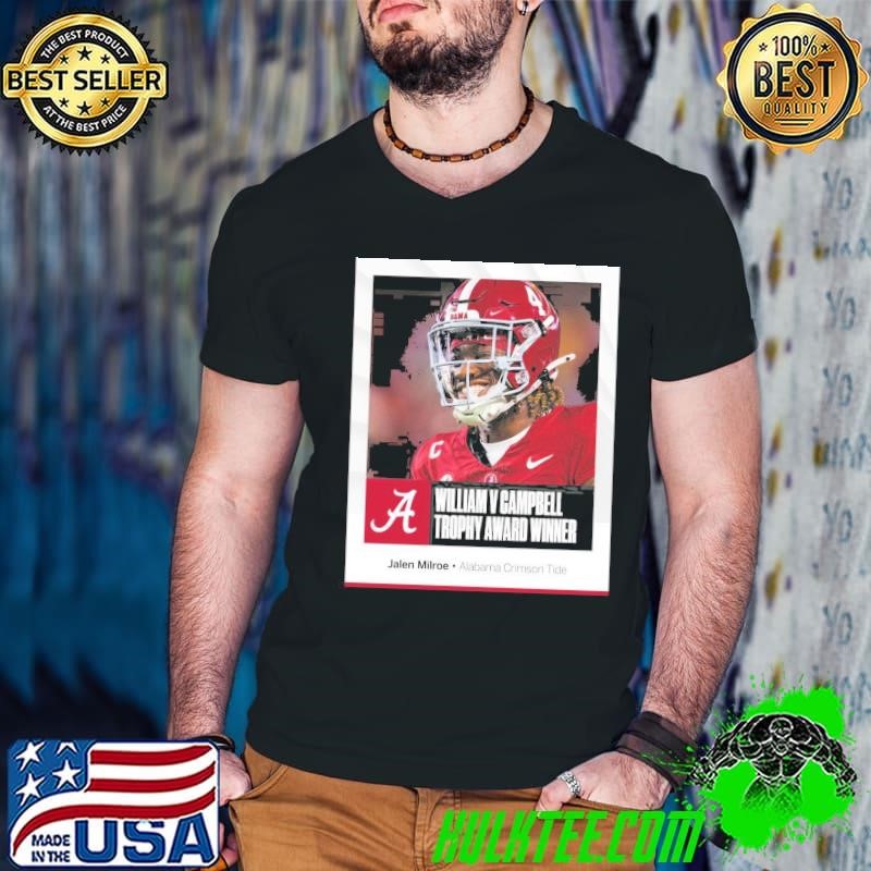 Alabama Crimson Tide Jalen Milroe 2024 SEC William V Campbell Trophy Award Winner Poster shirt