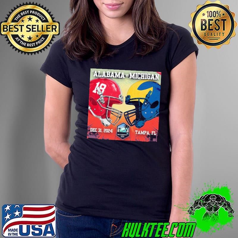 Alabama Vs Michigan 2024 ReliaQuest Bowl December 31, FL Ladies Tee