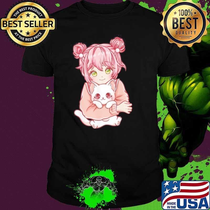 Anime Girl Cat Cats Kawaii Shirt