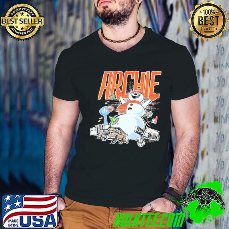 Archie The Talking Snowman Akron Beacon Journal Guys V Neck