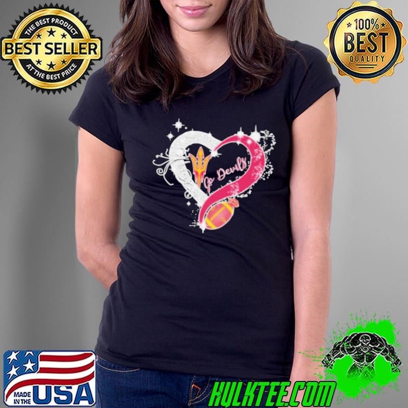 Arizona State Sun Devils Go Devils Heart Diamond shirt