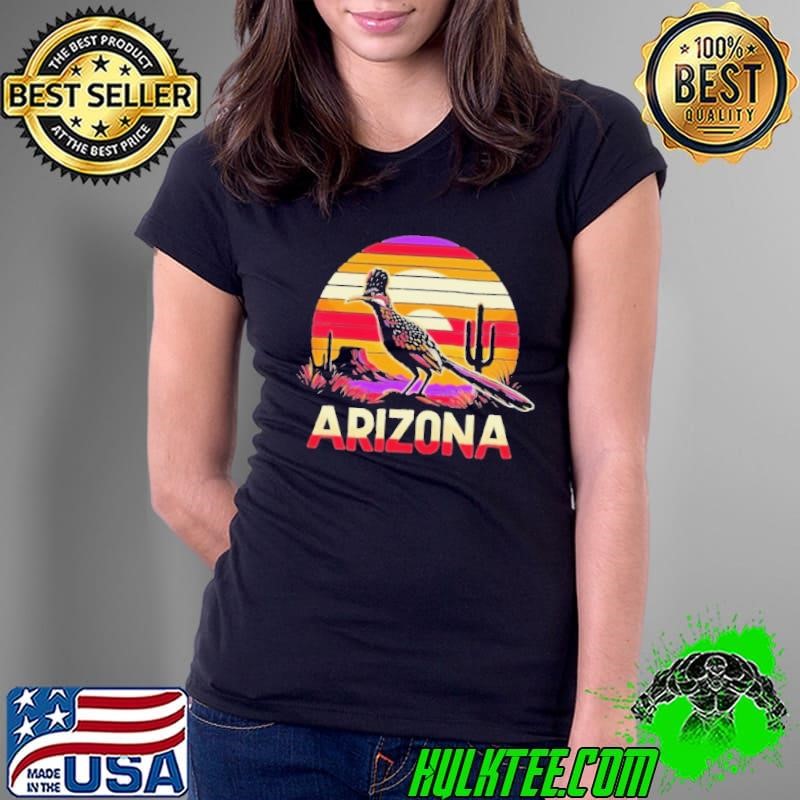 Arizona T State Of Arizona Cactus Arizona Roadrunner Vintage Ladies Tee