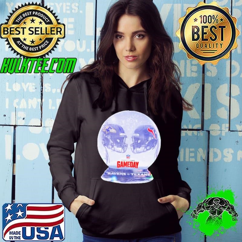 Baltimore Ravens vs Houston Texans 2024 NFL Christmas Gameday Snow globe Shirt