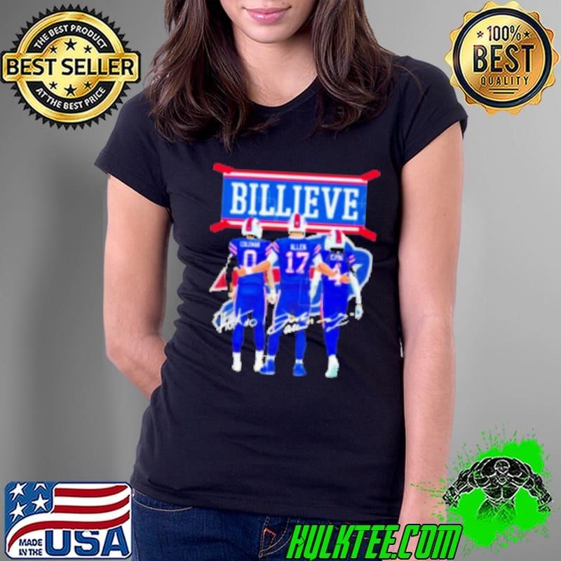 Billieve Buffalo Bills Keon Coleman Josh Allen and James Cook Signatures Shirt