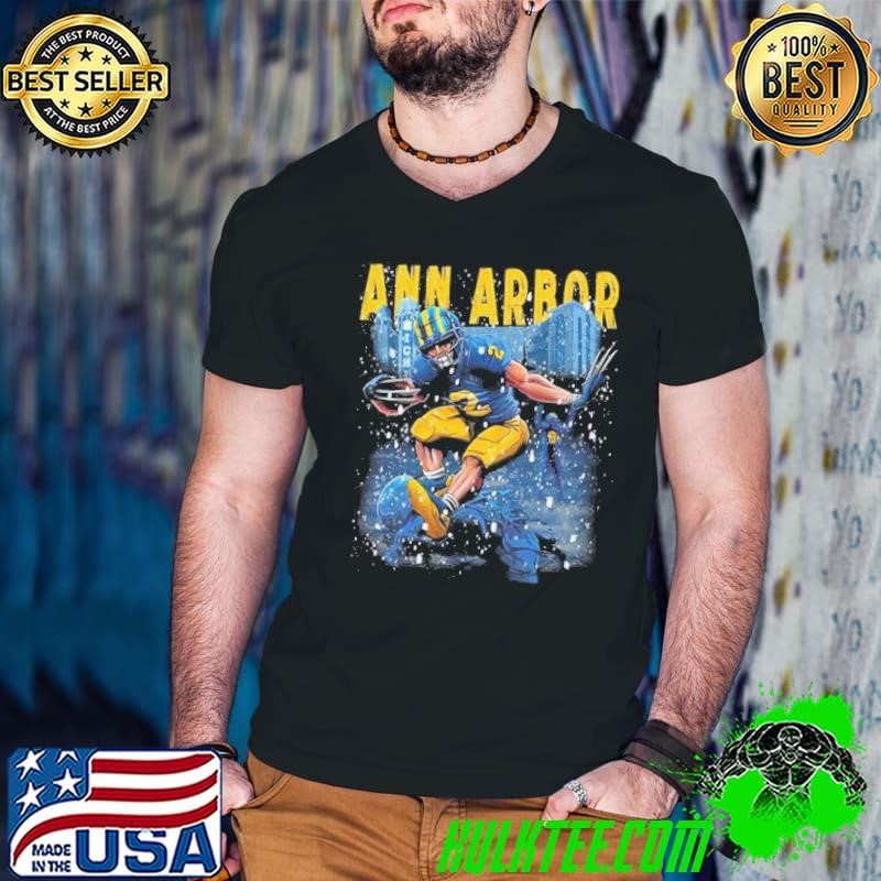 Blake Corum Los Angeles Rams Wearing Ann Arbor National Champs Guys V Neck
