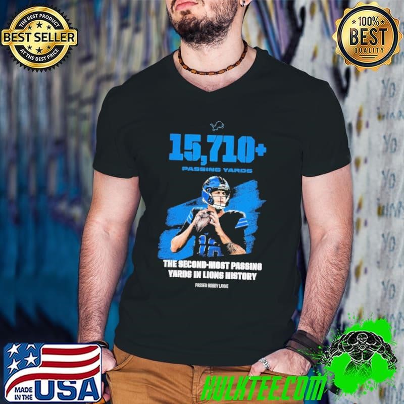 Bobby Layne 15710+ Passing Yards The Second Most Passing Yards In Detroit Lions History 2024 Guys V Neck