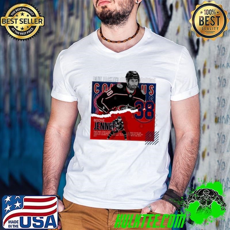 Boone Jenner Canadian professional ice hockey player and captain Poster Blue Jackets T-Shirt