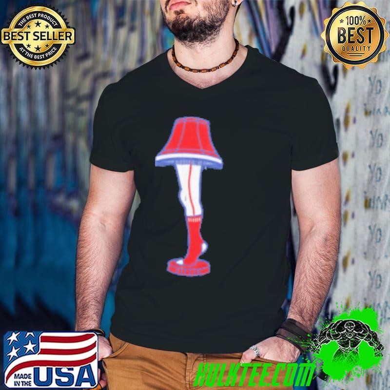 Boston Red Sox holiday leg lamp Guys V Neck