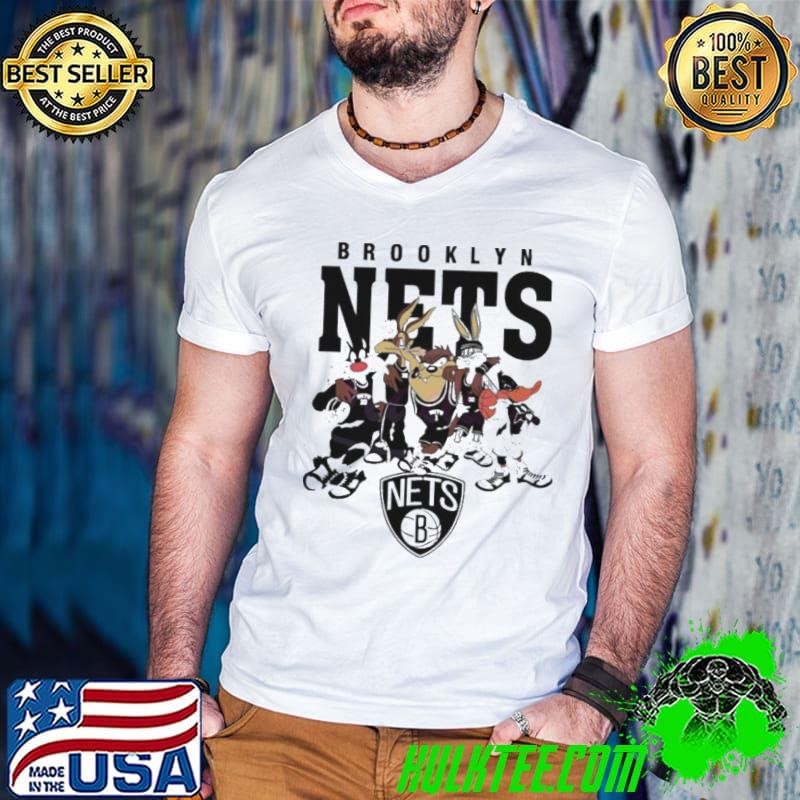 Brooklyn Nets Looney Tunes characters NBA basketball Guys V Neck