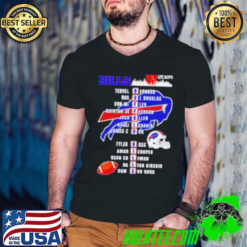 Buffalo Bills Bernard Ul Douglas Fler Jefferson Allen Shakir Cook Bass Cooper Coleman 2024 Shirt