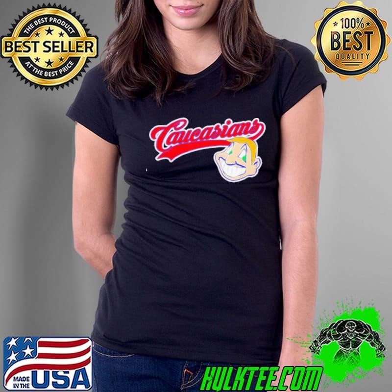 Caucasians Red Skins Parody icon Ladies Tee Caucasians Red Skins Parody icon Ladies Tee