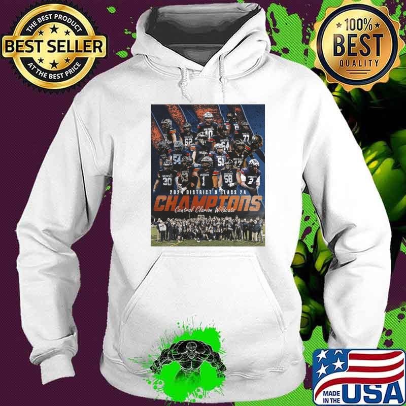 Central Clarion Wildcats Football 2024 District 9 Class 2A Football Champions Poster Hoodie