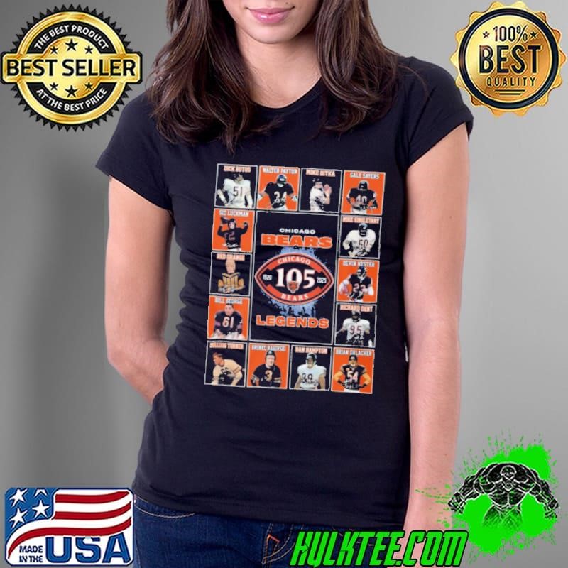 Chicago Bears 1920 2025 Legends 105 Years Ladies Tee