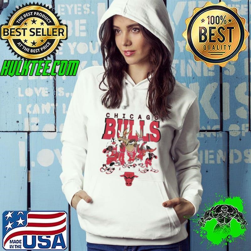 Chicago Bulls Looney Tunes characters NBA basketball Hoodie