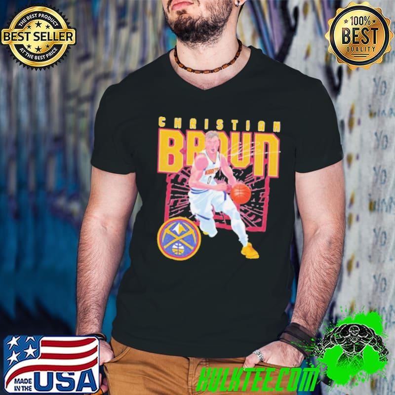 Christian Braun Denver Nuggets shattered signature Guys V Neck