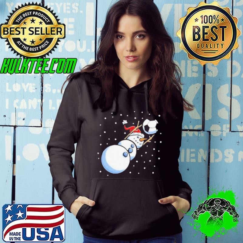 Christmas Xmas Goalkeeper Soccer Snowman Hoodie