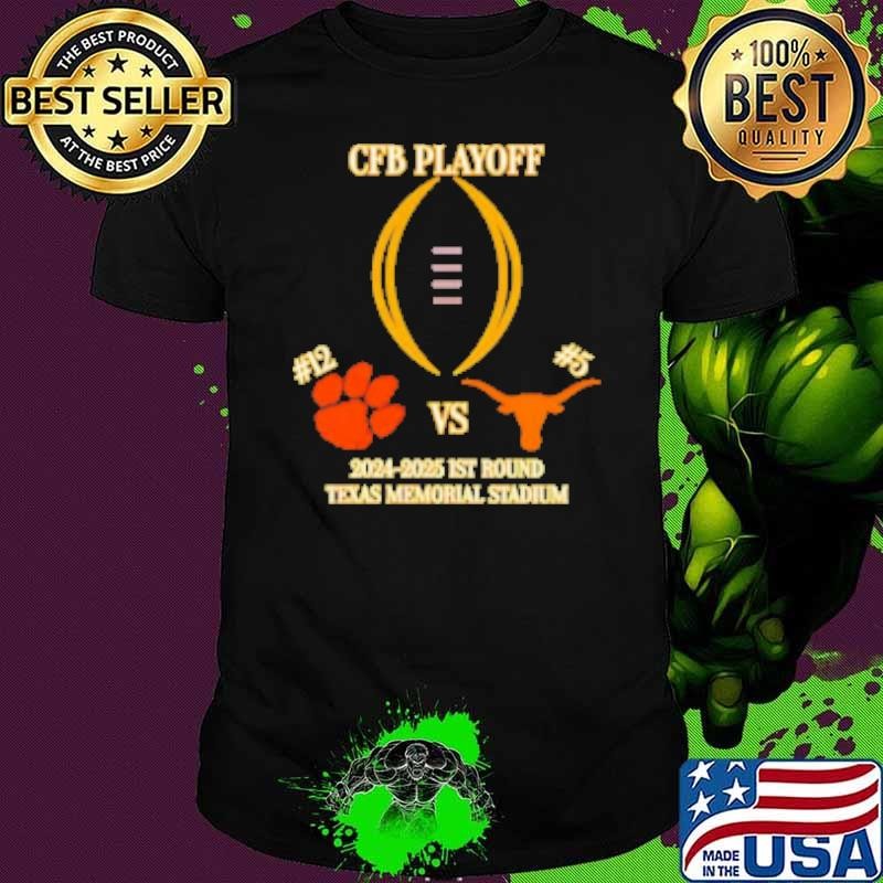Clemson Tigers bs Texas Longhorns 2024 2025 CFB Playoff schedule Shirt