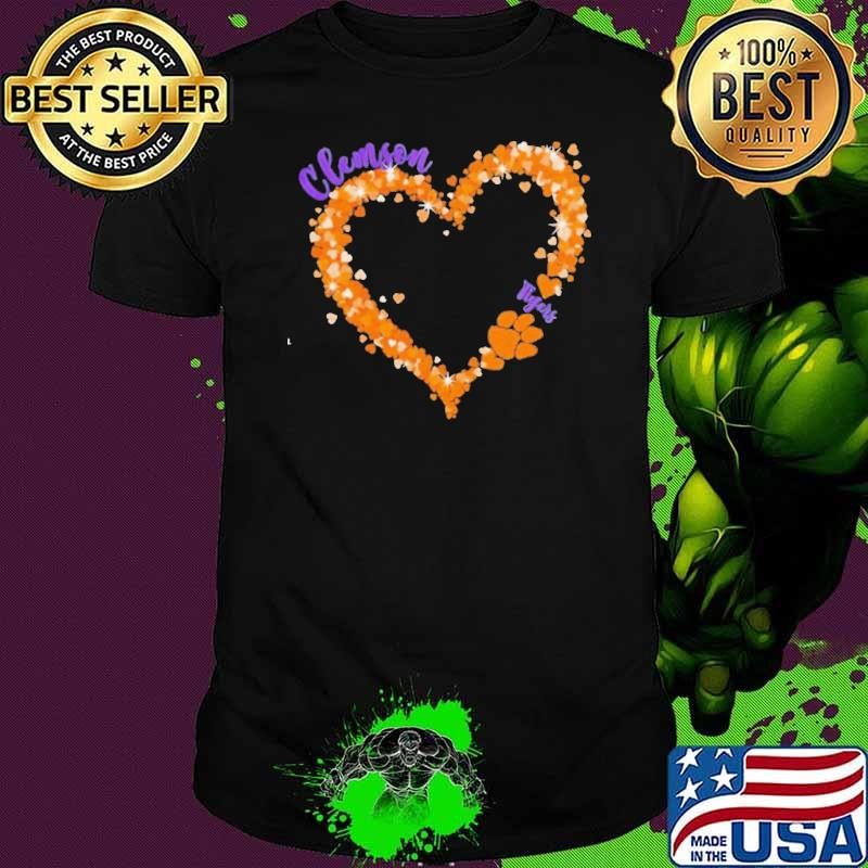 Clemson Tigers pride big hearts with the Tigers logo shirt