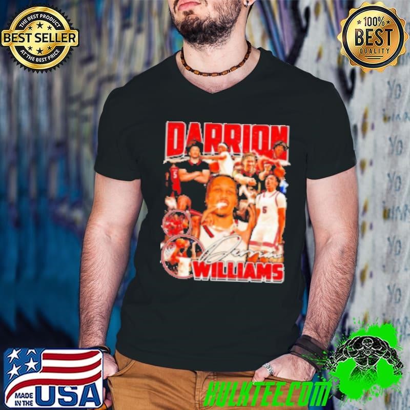 Darrion Williams Texas Tech Red Raiders Basketball signature graphic Guys V Neck