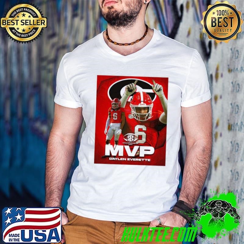 Daylen Everette Georgia Bulldogs SEC Championship 2024 MVP Poster Guys V Neck