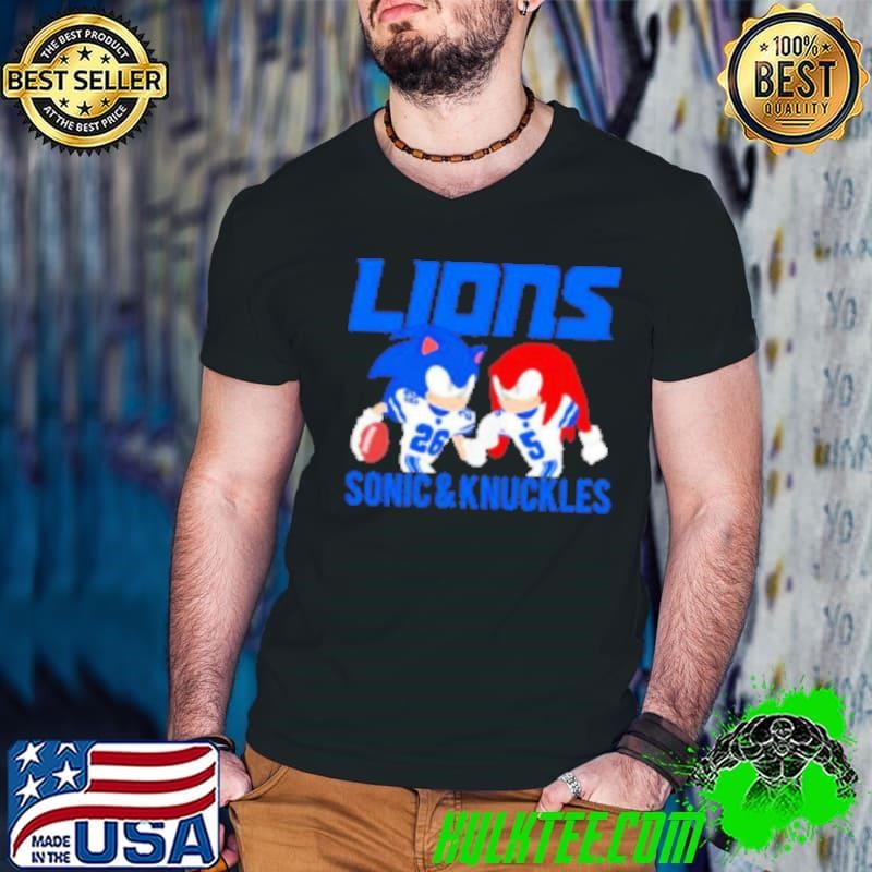 Detroit Lions The Jahmyr Gibbs and David Montgomery cartoon Guys V Neck